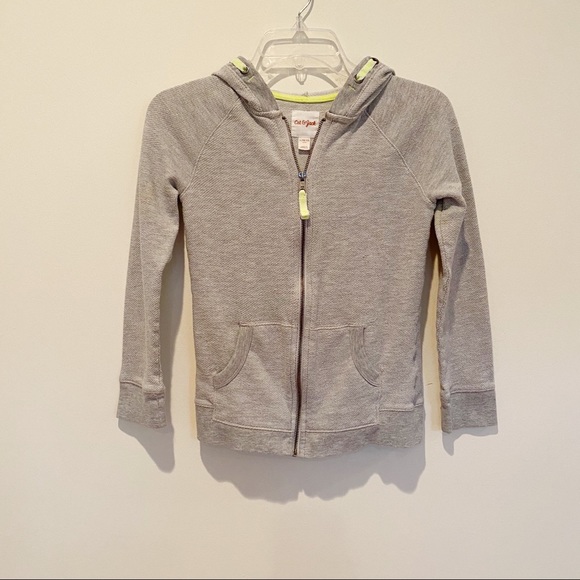 Cat & Jack Other - Cat & Jack Girls' Zip-Up Hooded Grey Sweatshirt